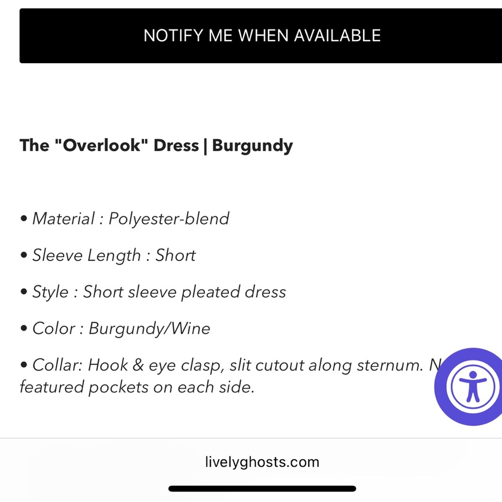 Burgundy Lively Ghosts Overlook A-Line Midi Dress - Picture 13 of 13